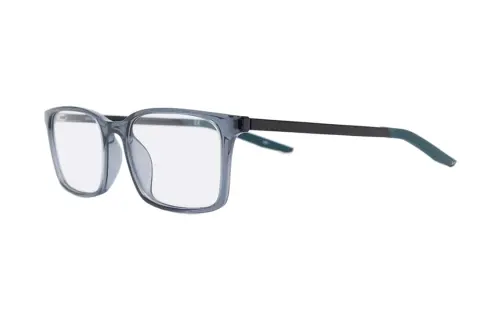 Nike Acetate Metal Irregular Shape Eyeglass Frames Men's Blue