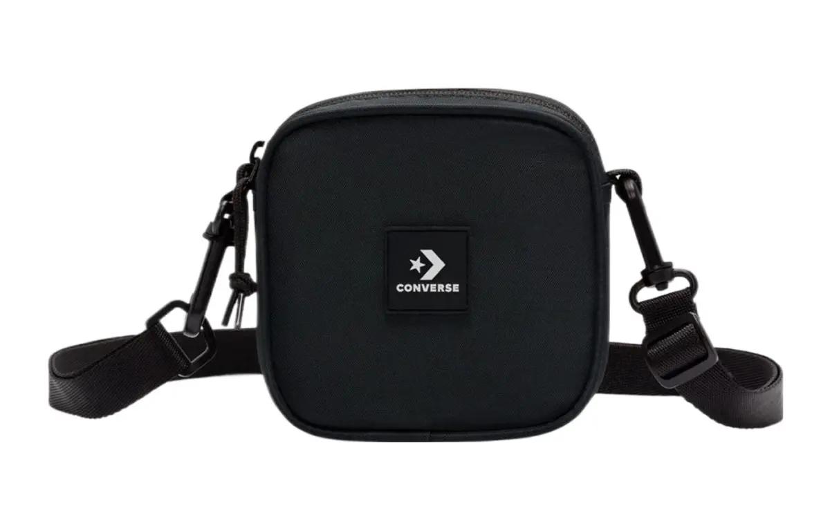 Converse Polyester Shoulder Bag, Crossbody Bag Regular Unisex Black