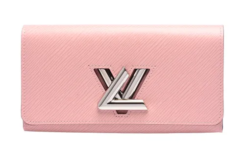 LOUIS VUITTON Twist Epi Cow Leather Wallet Women's Fuchsia