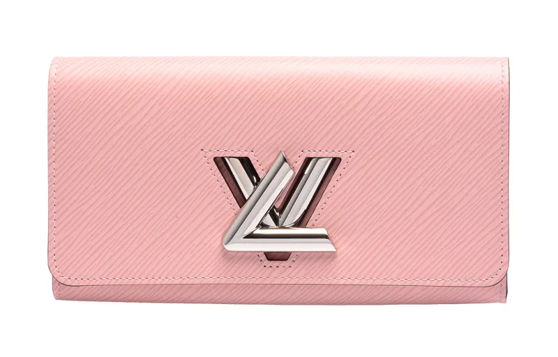 LOUIS VUITTON Twist Epi Cow Leather Wallet Women's Fuchsia