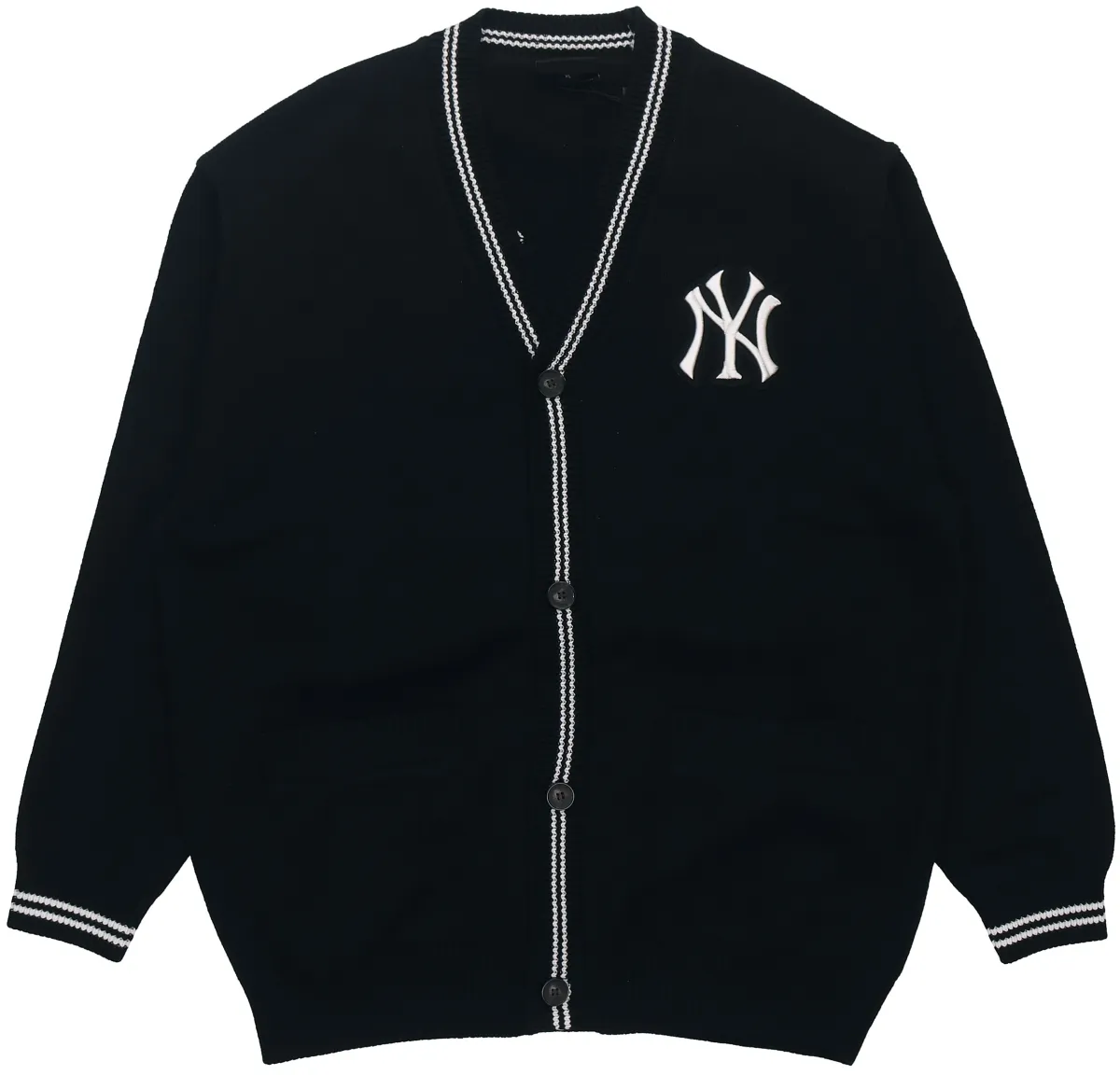 MLB Basic Logo Knitwear Unisex Black V-neck Moderate