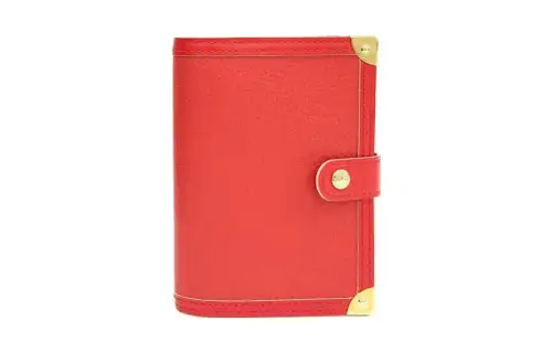 LOUIS VUITTON Leather Wallet Small Women's Red