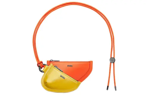 DIOR Saddle Smooth Calfskin Saddle Bag Clutch Regular Men's Yellow & Orange
