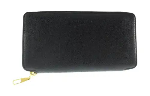 LOUIS VUITTON Leather Wallet Unisex Black