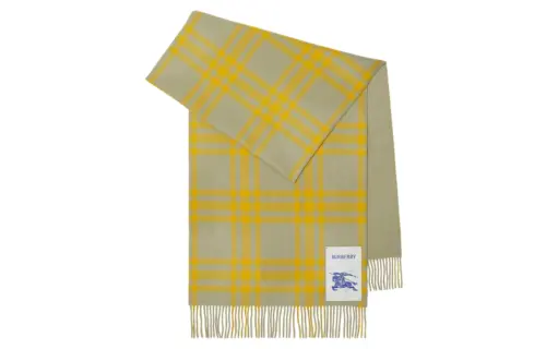 【Previous Season】checked reversible cashmere scarf