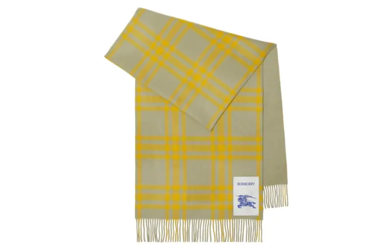【Previous Season】checked reversible cashmere scarf