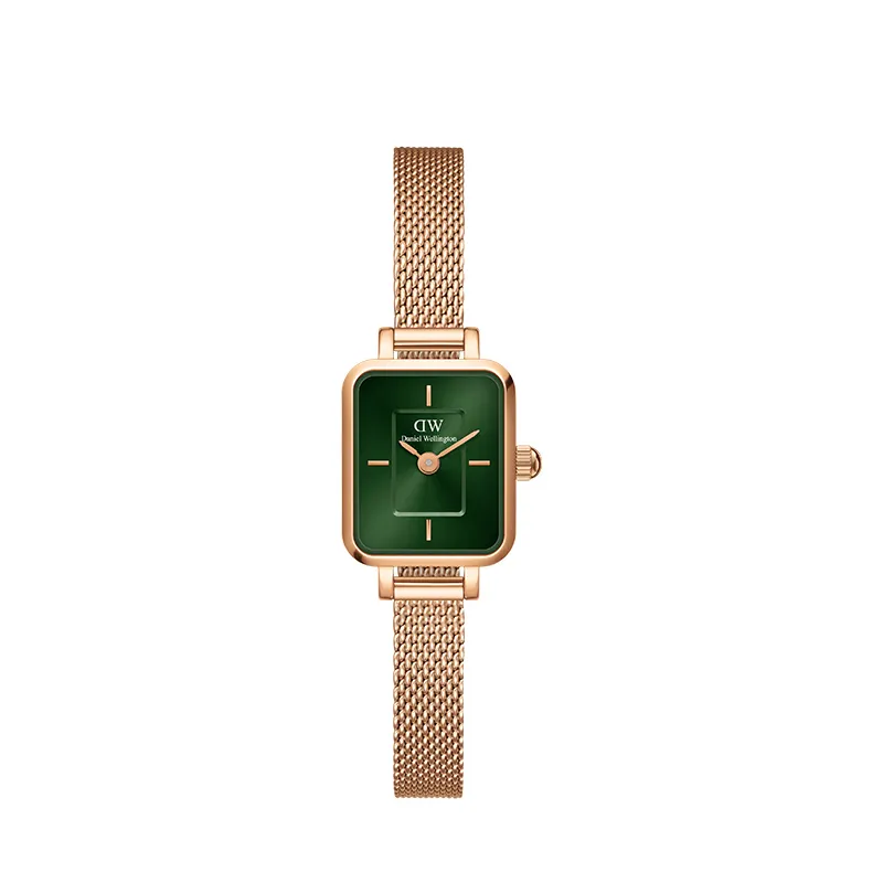 Quartz watch strap stainless steel, green dial, retro women's watch, sophisticated gift box, quartz mechanism, 18.2mm, light luxury style, European style