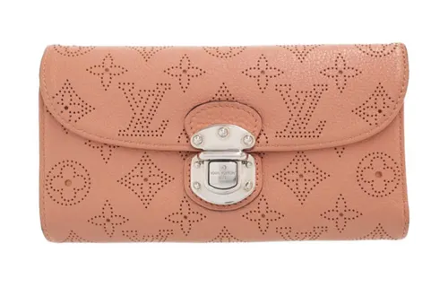 LOUIS VUITTON Leather Wallet Regular Women's Rose