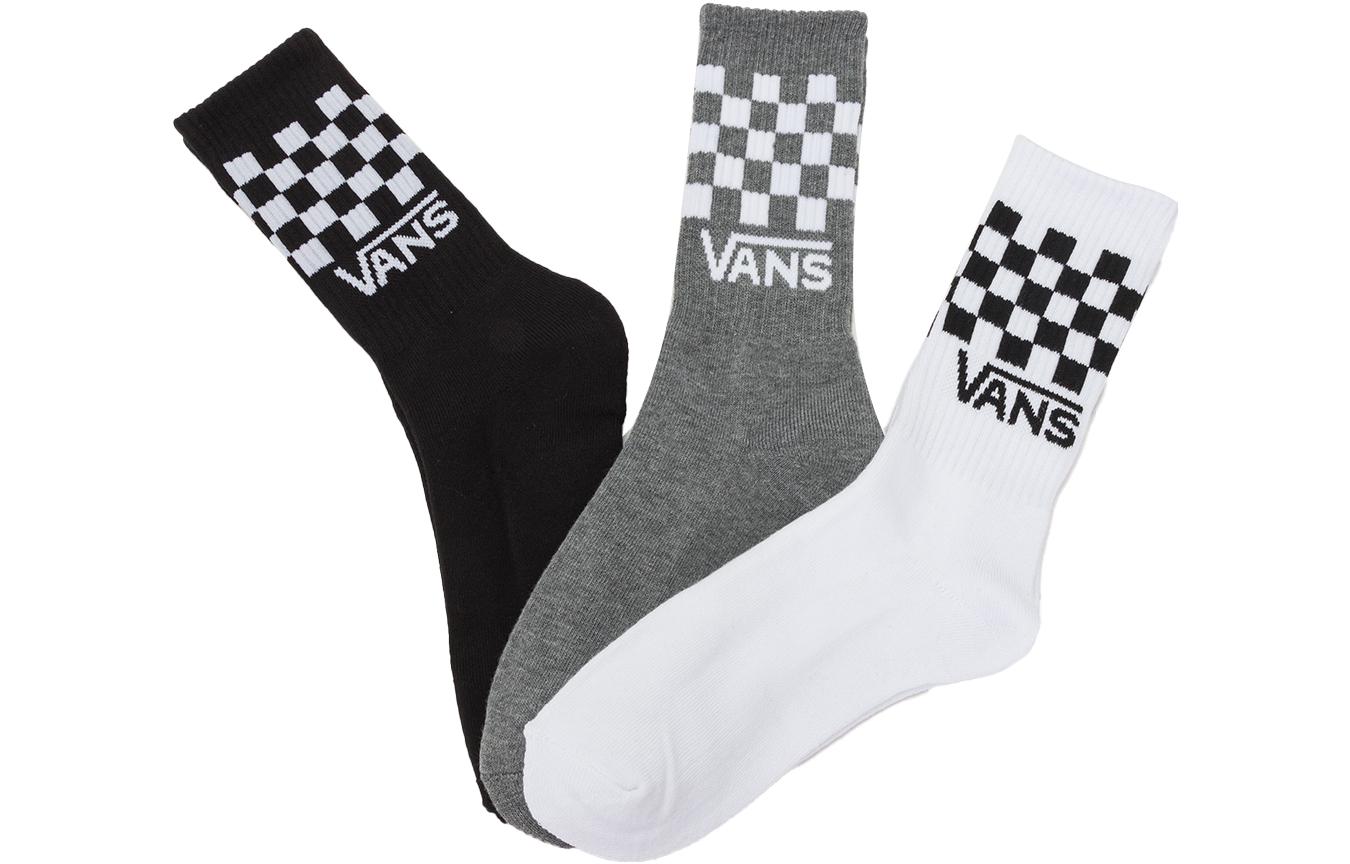 Vans Crew Socks Men’s 3 Pack Black+White+Gray