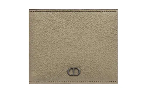 DIOR Calfskin Wallet Men's Gemstone Beige