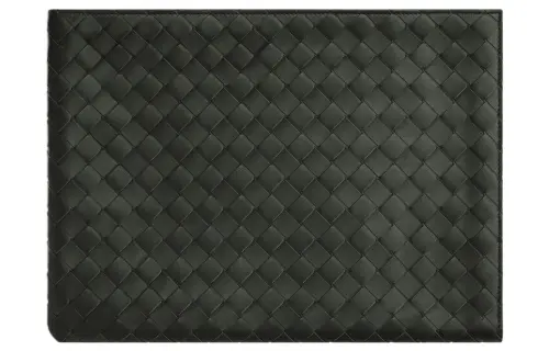 Bottega Veneta Cow Leather Clutch Men's Dark Green & Mud Brown