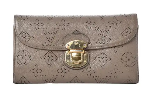 LOUIS VUITTON Calfskin Wallet Women's Taupe