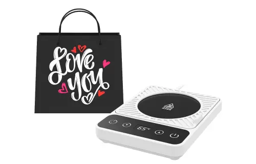 Beixiang Smart Constant Temperature Coaster Adjustable Temperature Band Screen Display Office Dormitory Home Heating Milk Hot Flower Tea Artifact 9-level Temperature Control Upgraded Gift Box A301