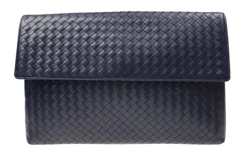 Bottega Veneta Sheepskin Clutch Regular Men's Dark Blue