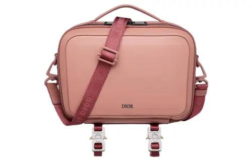 DIOR Aqua Smooth Calfskin Shoulder Bag, Crossbody Bag Men's Pink
