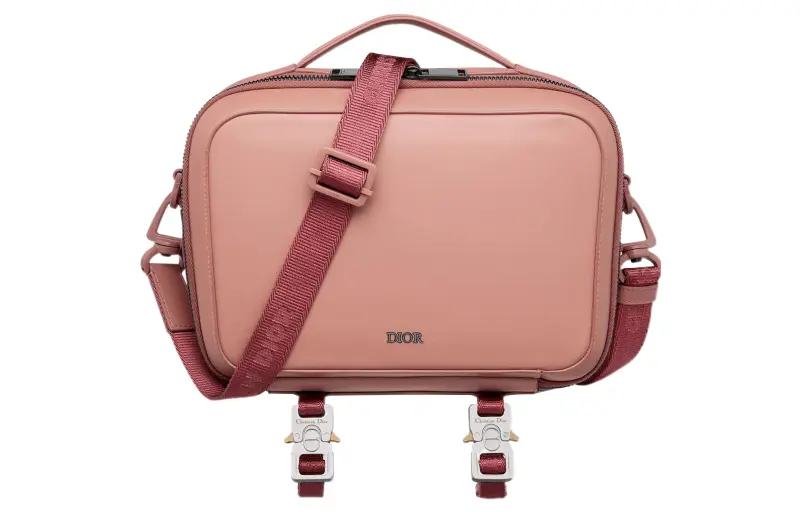 DIOR Aqua Smooth Calfskin Shoulder Bag, Crossbody Bag Men's Pink