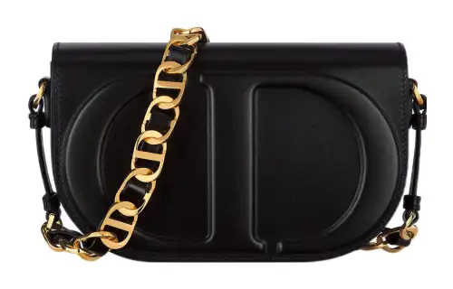 DIOR Smooth Cow Leather Shoulder Bag, Crossbody Bag Regular Women's Black