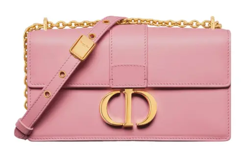 DIOR 30 Montaigne Cow Leather Shoulder Bag, Crossbody Bag Regular Women's Peach Pink