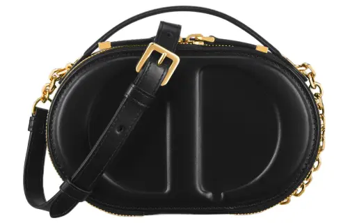 DIOR Cow Leather Crossbody Bag, Shoulder Bag Regular Women's Black
