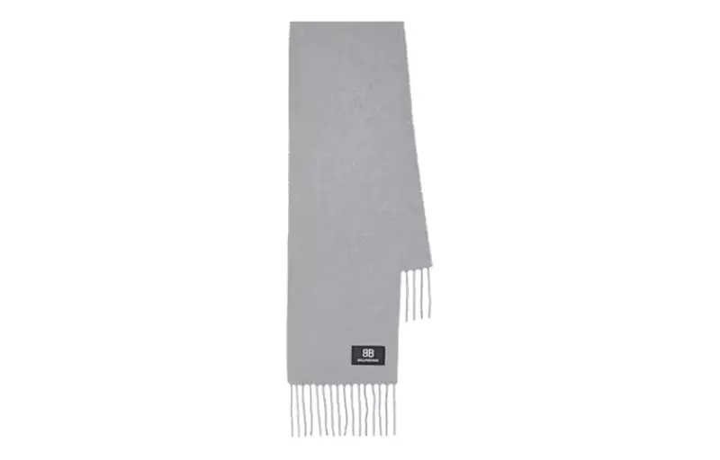 Balenciaga Knit Scarves Unisex Gray