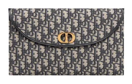DIOR Fabric Clutch Women's Blue