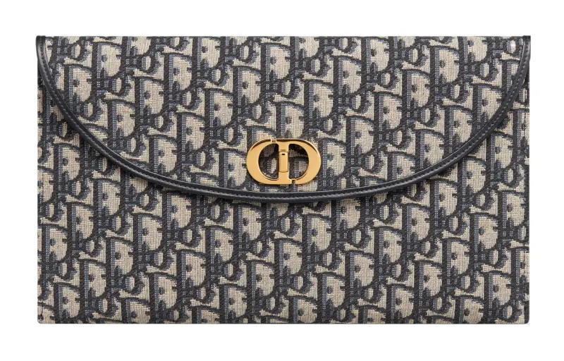 DIOR Fabric Clutch Women's Blue