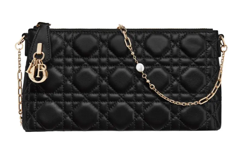 DIOR Sheepskin Crossbody Bag, Shoulder Bag Mini Women's Black
