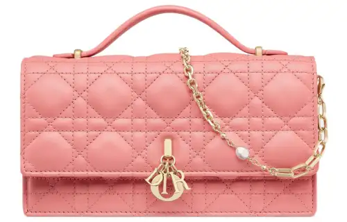 DIOR Sheepskin Shoulder Bag, Crossbody Bag, Handbag Mini Women's Light Pink