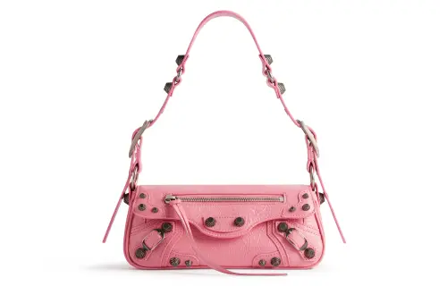 Balenciaga Le Cagole Fine Grained Sheepskin Portable Crossbody Bag, Shoulder Bag Mini Women's Pink