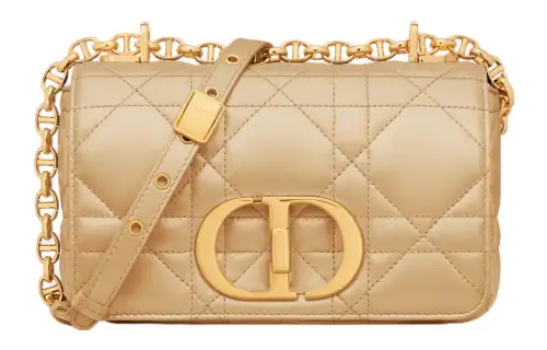 DIOR Caro Sheepskin Crossbody Bag, Shoulder Bag Women's Light Yellow