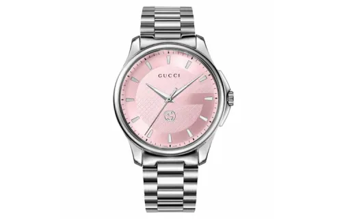 GUCCI Wrist Watches Quartz Movement Stainless Steel Strap 40mm Pink Watch Dial Women's Watch ['50', 149262]m Waterproof