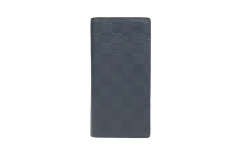 LOUIS VUITTON Leather Wallet Regular Men's Blue