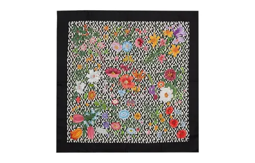 GUCCI Silk Scarves Women's Black
