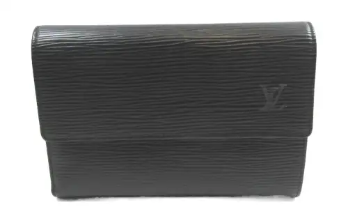 LOUIS VUITTON Epi Leather Wallet Unisex Black