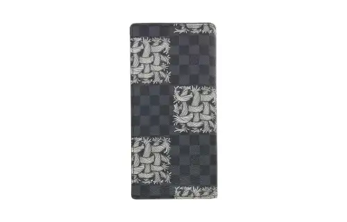 LOUIS VUITTON Leather Wallet Men's Black