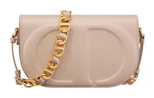 DIOR Smooth Cow Leather Shoulder Bag, Crossbody Bag Regular Women's Caramel Beige