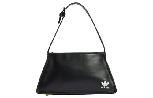 Adidas Originals Trefoil Artificial Leather Shoulder Bag, Crossbody Bag, Fanny Pack Women's Black