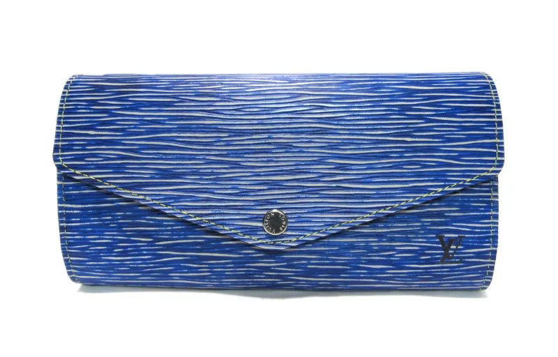 LOUIS VUITTON Epi Leather Wallet Regular Women's Denim Blue