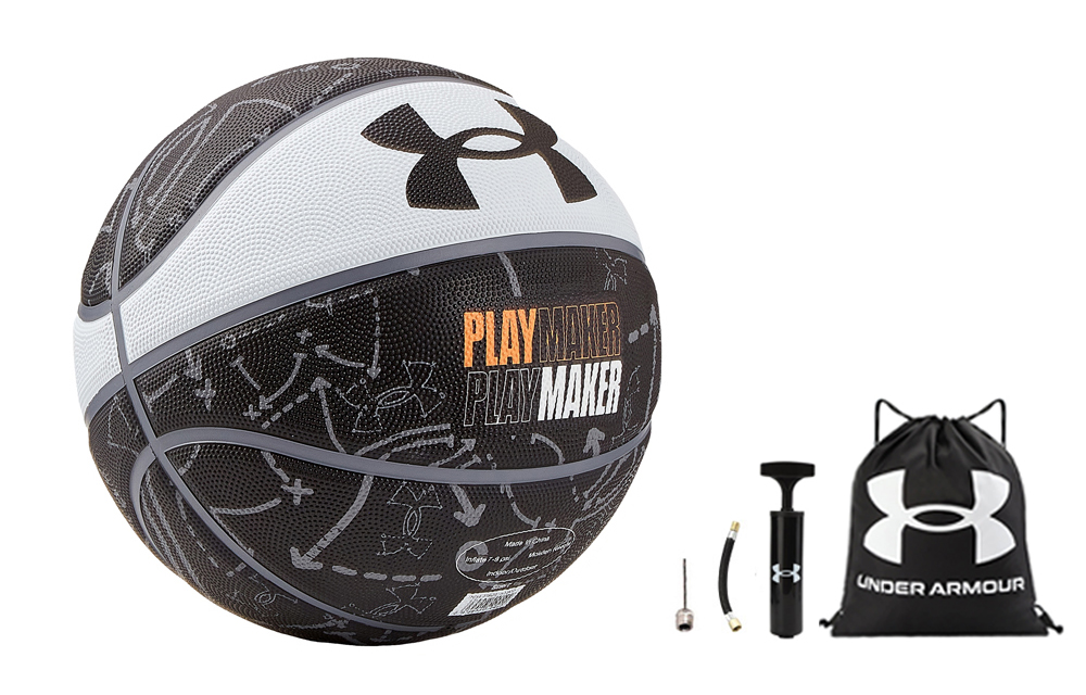 Under Armour China Mainland Version Rubber Basketball Black White Size 7 Street Training