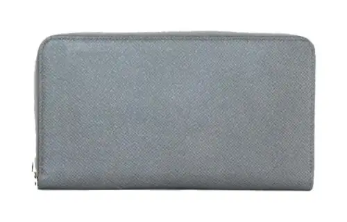 LOUIS VUITTON Zippy Taiga Leather Wallet Unisex Gray