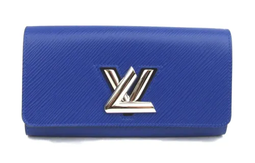 LOUIS VUITTON Epi Leather Wallet Regular Women's Blueberry