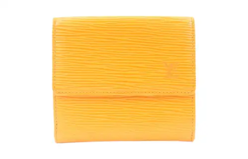 LOUIS VUITTON Epi Leather Wallet Women's Yellow