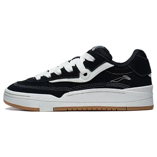 LINING GOS 2000 Skateboard Shoes Women's Low-Top Black White