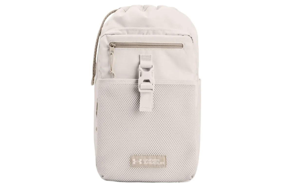 Under Armour Under Armour Polyester Shoulder Bag, Crossbody Bag Regular Unisex White Earth & Khaki & White Peak