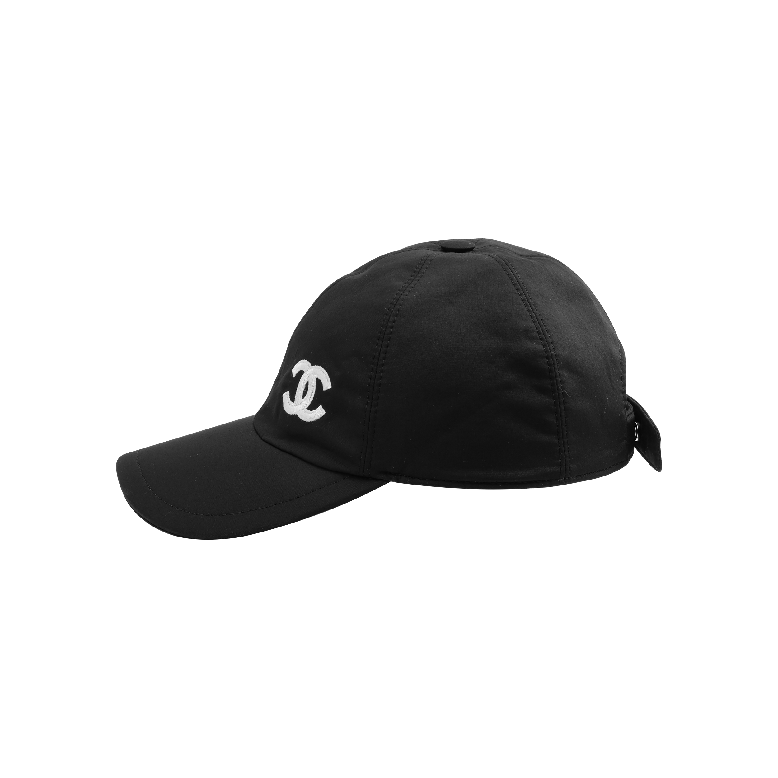 Кепка Chanel Double C Embroidery Cap (черная) — Черный — фото 3
