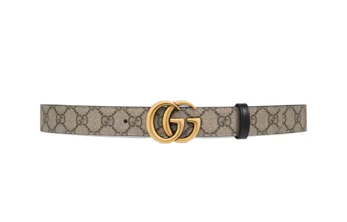 GUCCI Gg Marmont Reversible Belt Gg Supreme
