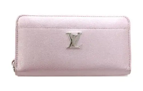 LOUIS VUITTON Calfskin Wallet Women's Pink