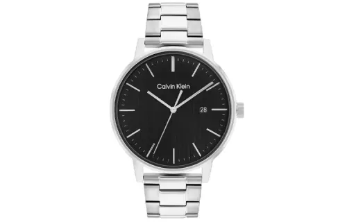 CALVIN KLEIN TIMELESS Wrist Watch Quartz Movement Steel Strap 43mm Black Dial Men's Watches Box Available For Purchase