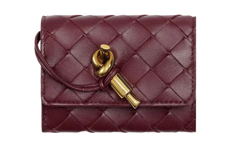 Bottega Veneta Lambskin Wallet, Card Holder Regular Women's Barolo