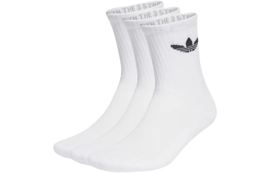 Adidas Originals Crew Socks Unisex 3 Pack White
